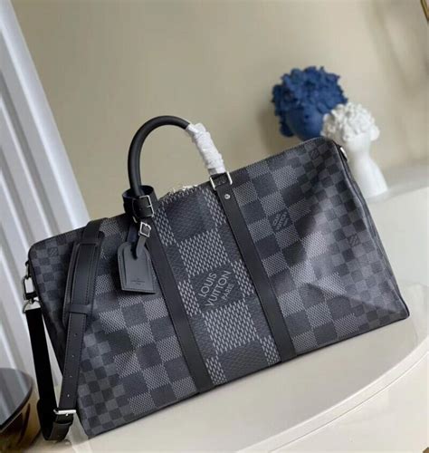 lv keepall 50 damier graphite|Keepall Bandoulière 50 Damier Graphite Canvas .